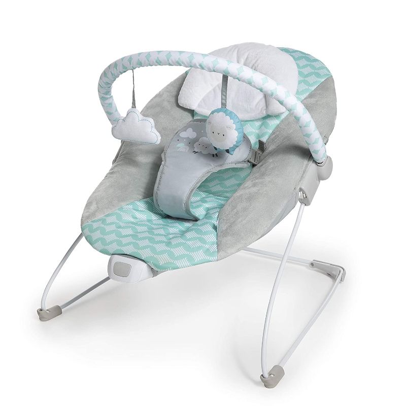 Photo 1 of Ingenuity Bouncity Bounce Deluxe Bouncer, Portable Bouncing Baby Seat with Overhead Mobile, and Calming Vibration
