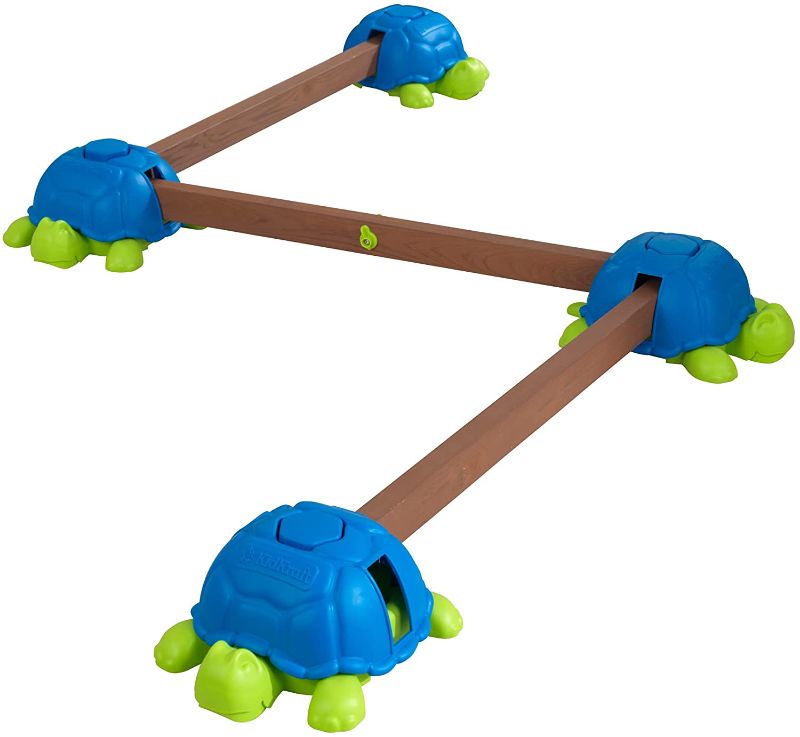 Photo 1 of KidKraft Turtle Totter Wooden Adjustable Balance Beam for Toddlers with Squeaky Turtle and Wobble Board, Gift for Ages 2-5
