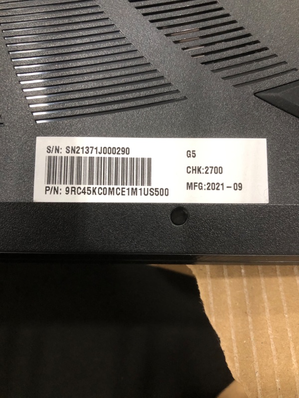 Photo 5 of GIGABYTE G5 KC - 15.6" FHD IPS Anti-Glare 144Hz - Intel Core i5-10500H - NVIDIA GeForce RTX 3060 Laptop GPU 8 GB GDDR6 - 16 GB Memory - 512 GB PCIe SSD-Windows 10 Home - Gaming Laptop(G5 KC-5US1130SH)
