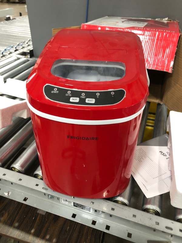 Photo 2 of Frigidaire EFIC102-RED Compact Making Machine, Large Portable Ice Maker, Red, Medium
