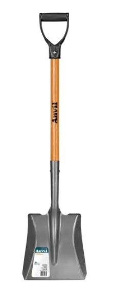 Photo 1 of 28 in. D-Grip Short Wood Handle Steel Transfer Shovel
