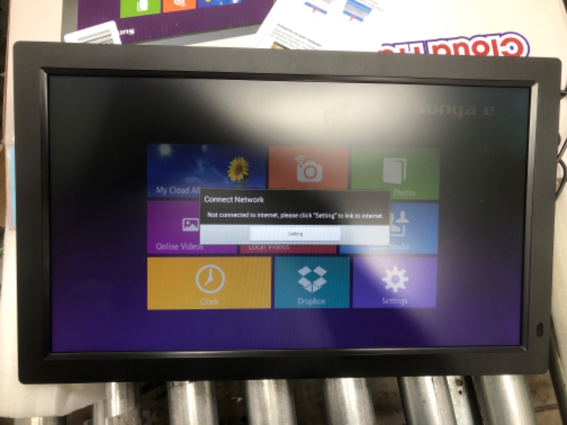 Photo 2 of 19" WiFi Cloud Frame with Remote Control, Simple Setup, Increased 20GB Free Cloud Storage, Music, Movie, Social Media, Wall mountable
