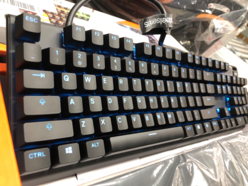 Photo 3 of SteelSeries Apex Pro Mechanical Gaming Keyboard – Adjustable Actuation Switches – World’s Fastest Mechanical Keyboard – OLED Smart Display – RGB Backlit
