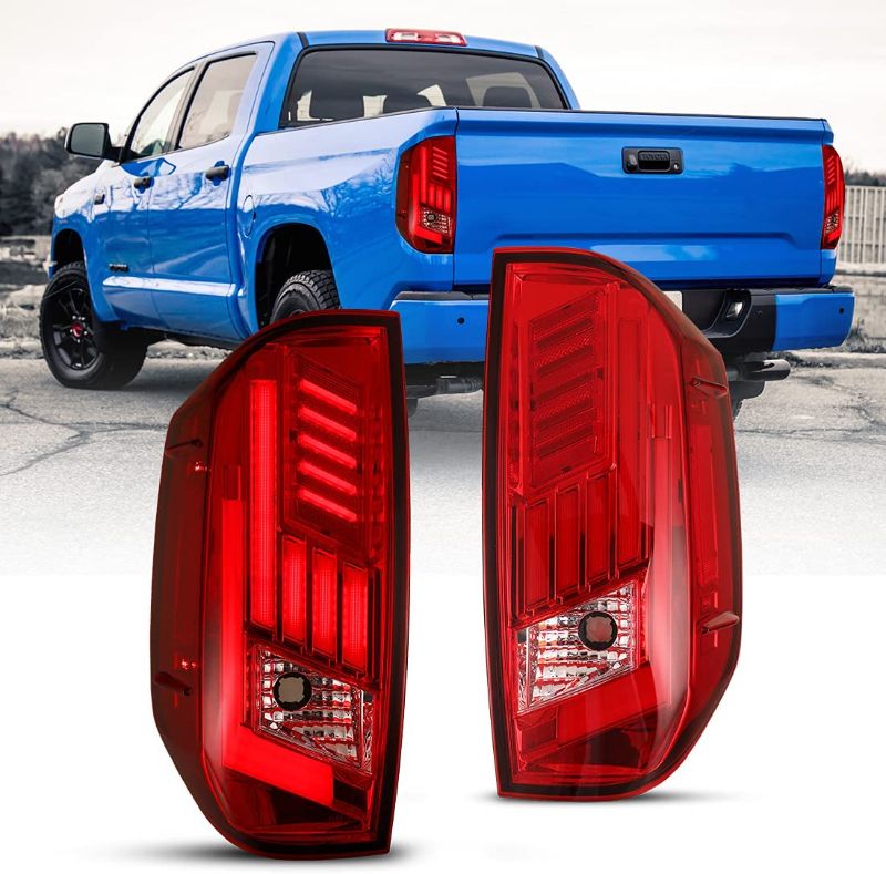 Photo 1 of NIXON OFFROAD Tail Lights, LED Taillights Assembly for 2014-2020 Toyota Tundra, Taillights Set w/ Led Sequential Turn Signals/ Brake Lights/ DRL for Tundra Pickup, Passenger & Driver Side (Red)
