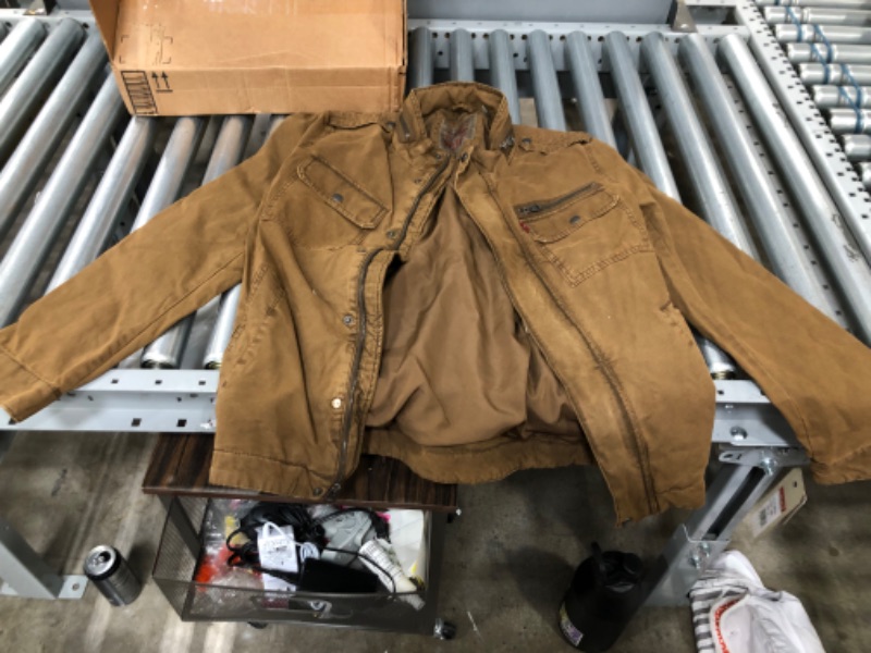 Photo 1 of Levi's Men's Big & Tall Washed Cotton Military Jacket
