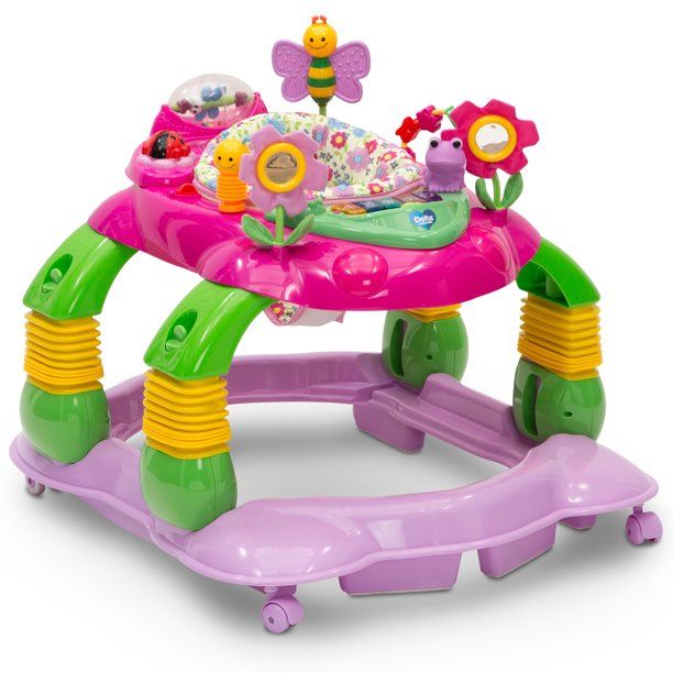 Photo 1 of Delta Children Lil’ Play Station 3-in-1 Activity Walker, Pink Floral Garden
