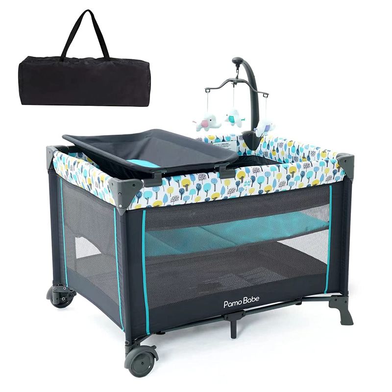 Photo 1 of Pamo Babe Deluxe Nursery Center ,Portable Playard with Comfortable Mattress,Changing Table and Cute Toys
