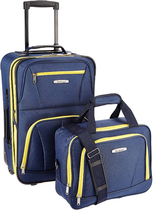 Photo 1 of Rockland Fashion Softside Upright Luggage Set, Navy, 2-Piece (14/19)
