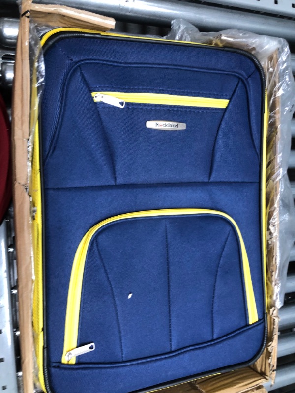 Photo 3 of Rockland Fashion Softside Upright Luggage Set, Navy, 2-Piece (14/19)
