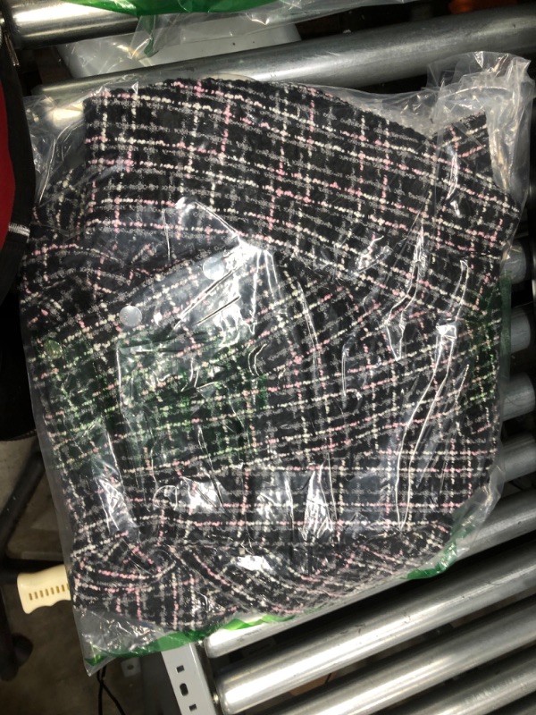 Photo 1 of Women's Fit and Flare Plaid Fabric Jacket - XS