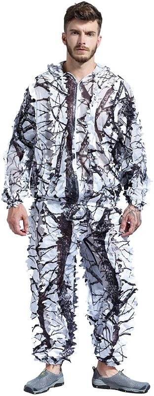 Photo 1 of SUNRIS Snow Wild Zipper Ghillie Suit for Hunting Shooting Birdwatching - M/L