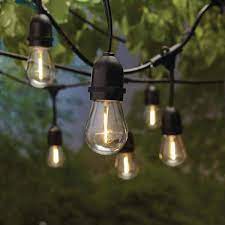 Photo 1 of **DID NOT LIGHT UP ** Hampton Bay Outdoor 20 ft. 10 Socket LED Solar Edison Bulb String Light