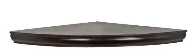 Photo 1 of 18 in. L x 18 in. W Profile Espresso Corner Shelf
