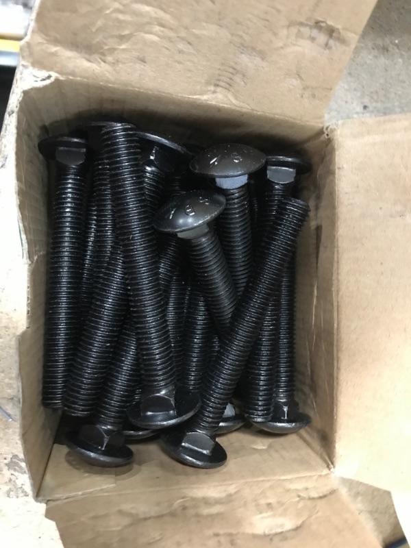 Photo 2 of 1/2 in.-13 x 4 in. Black Exterior Carriage Bolts (25-Pack)
