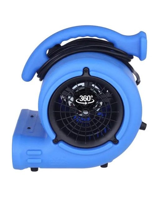 Photo 1 of 1/4 HP Air Mover Blower Fan for Water Damage Restoration Carpet Dryer Floor Home and Plumbing Use in Blue
