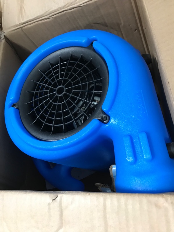 Photo 2 of 1/4 HP Air Mover Blower Fan for Water Damage Restoration Carpet Dryer Floor Home and Plumbing Use in Blue
