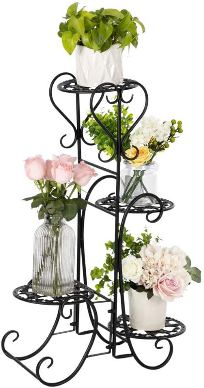 Photo 1 of (MISSING HARDWARE)
VINGLI Metal Plant Stand Flower Holder Racks Patio Stand Holder Outdoor Displaying Plants Flowers (Black-Round) (30.9"H- 4 Tier)
