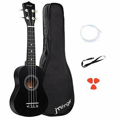 Photo 1 of (DAMAGED EDGE; MISSING ALL ACCESSORIES) 21" jm finger black ukulele