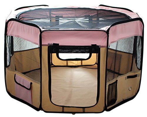 Photo 1 of (TORN CARRY CASE)
ESK Collection 48" Pet Puppy Dog Playpen Exercise Pen Kennel 600d Oxford Cloth Pink
