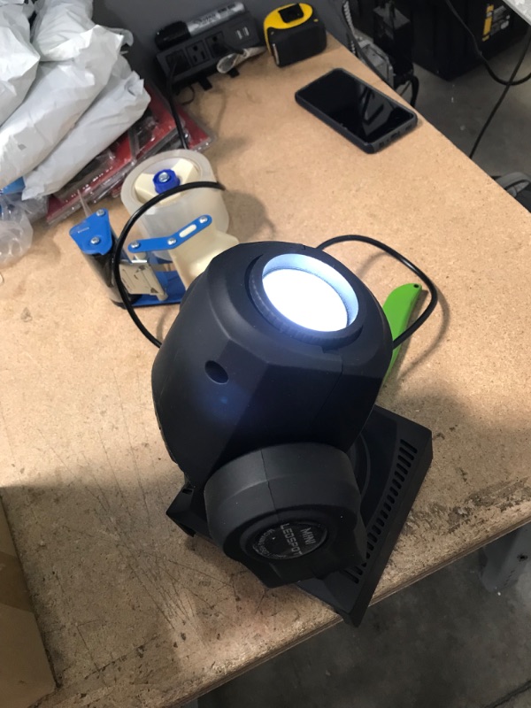 Photo 5 of (CRACKED SIDE)
ZKYMZL Moving Head Light 30W DJ Lighting Stage Lights with 15 Colors by Sound Activated and DMX 512 Control Spot Light for Wedding Disco Party Nightclub Church.
