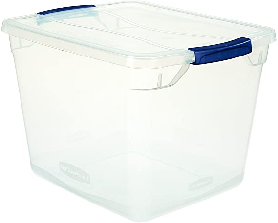 Photo 1 of (BROKEN LATCHES)
Rubbermaid Cleverstore Clear 71 QT Pack of 4