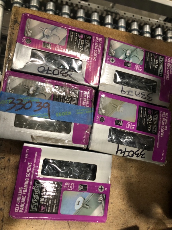 Photo 1 of 5 PACK OF ASSORTED Everbilt  Self-Drilling Screw 1 lb.-Box  ASSORTED SIZED NONREFUNDABLE 