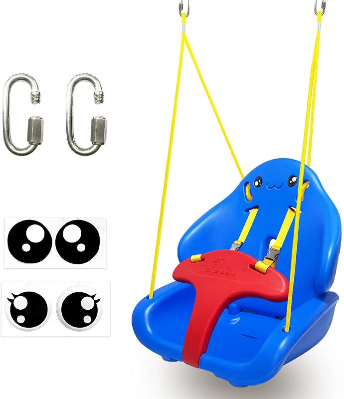 Photo 1 of BLUE ISLAND Toddler Swing, Ingenuity Baby Swings for Infants to Toddler, 2 in 1 Baby Swing Outdoor, Great Gift for Girl and Boys 8 Months to 5 Years
