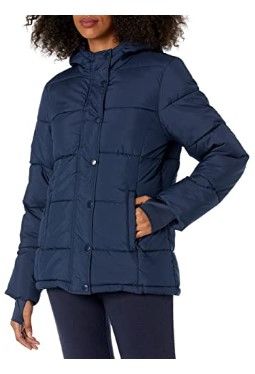 Photo 1 of Amazon Essentials Women's Heavyweight Long-Sleeve Hooded Puffer Coat