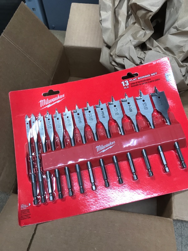 Photo 2 of 13 PC Flat Boring Bit Set, Size: 11.97 In.