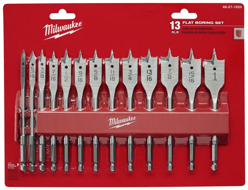 Photo 1 of 13 PC Flat Boring Bit Set, Size: 11.97 In.