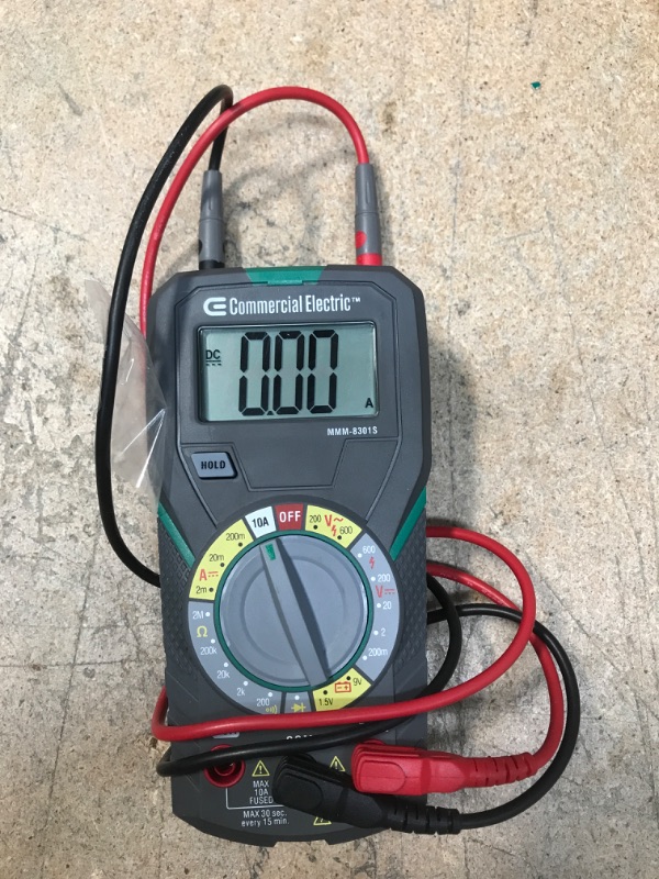 Photo 2 of Commercial Electric Manual Ranging Multimeter, 6 In.