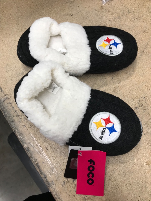 Photo 2 of FOCO Womens NFL Team Color Moccasin Slippers L 9-10
