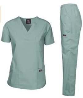 Photo 1 of Dagacci Scrubs Medical Uniform Women and Man Scrubs Set Medical Scrubs Top-M and Pants-XL
