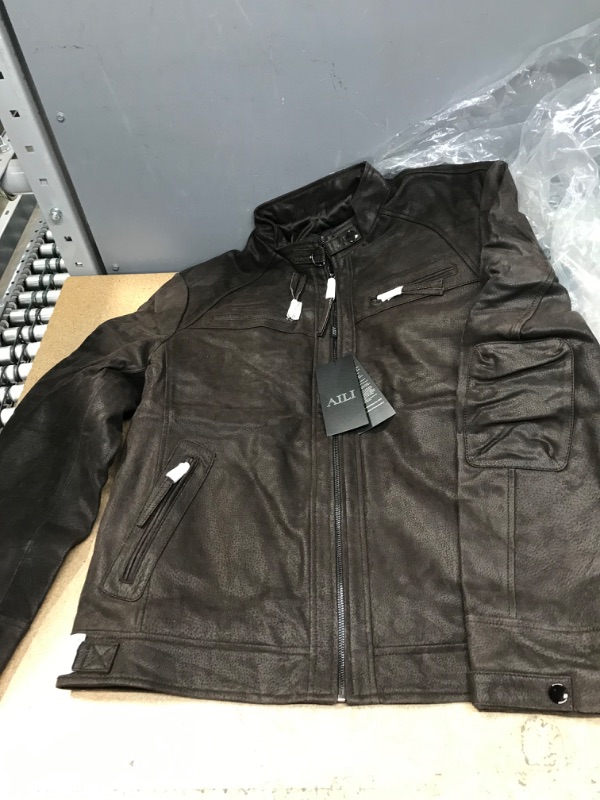 Photo 1 of Ali  MENS LEATHER JACKETS BROWN XXXL