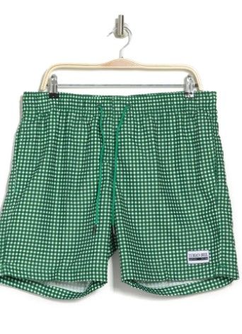 Photo 1 of 6.5" inseam Gingham Swim Shorts. BEACH BROS size XL