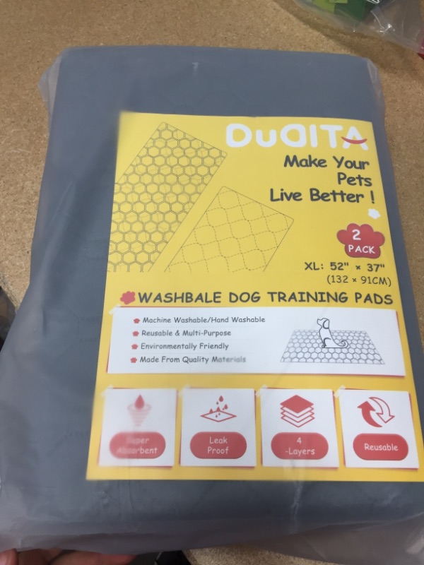 Photo 3 of DUOITA Pack of 2 Pet Dog Potty Training Pads Puppy Whelping Pads Pee Mat Reusable Washable