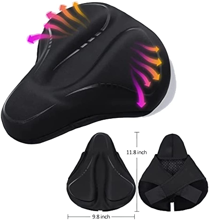 Photo 1 of USED MLD Bike Seat Cushion Wild for Men Women Comfort - Large Seat Cover Compatible with Peloton, Stationary Exercise or Cruiser Bicycle Seats
