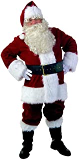 Photo 1 of USED Edith qi Men's Deluxe Santa Suit Thicken Plush Adult Christmas Costume Cosplay XXL
