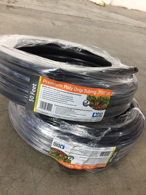 Photo 2 of 1/2 in. (.700 O.D.) x 50 ft. Poly Drip Irrigation Tubing
2 ct