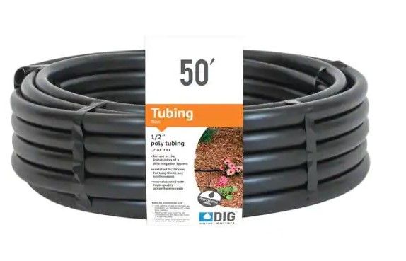 Photo 1 of 1/2 in. (.700 O.D.) x 50 ft. Poly Drip Irrigation Tubing
2 ct