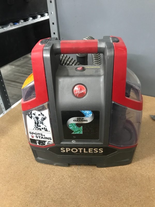 Photo 2 of **tested and functions** **missing attachments** HOOVER
Professional Series Spotless Portable Carpet Cleaner & Upholstery Spot Cleaner