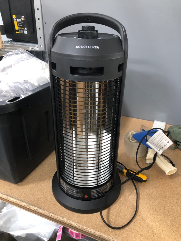 Photo 3 of ** TURNS ON BUT DOESNT GET HOT: PARTS ONLY ** Electric Infrared Space Heater, 70° Oscillating Radiant Tower Heater with Tip-Over and Overheat Protection, 2 Heating Modes for Office Home Patio, 1500W
