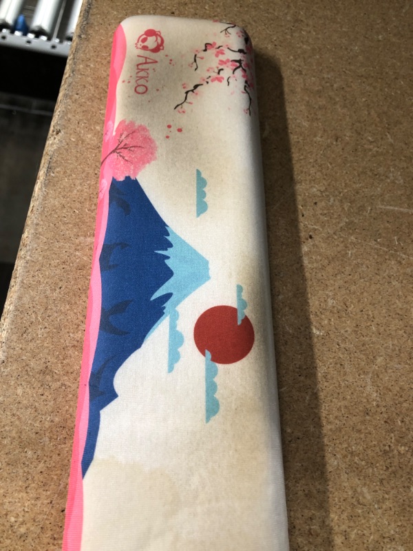 Photo 3 of **very dirty and stained** Akko World Tour Tokyo Memory Foam Wrist Rest for Keyboard, Soft Cushioned Support to Avoid Wrist Pain from Constant Typing & Gaming (108-Key Full Size)
