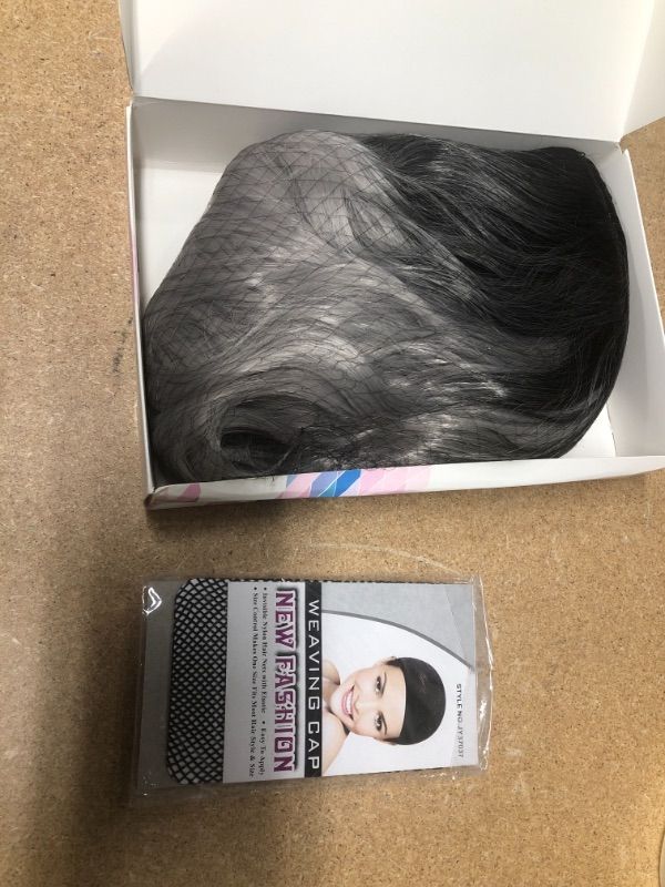 Photo 2 of **stock picture is for reference**  ymhpride wig black and grey ombre short with waves