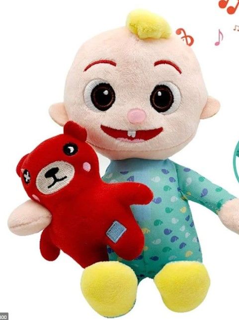 Photo 1 of CoComelon Official  Bedtime JJ Doll, Soft Plush Body and Small Pillow Plush Teddy Bear – Toys for Babies