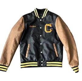 Photo 1 of Cochise Cooley High School Varsity Letterman Leather Bomber Jacket- M
medium 