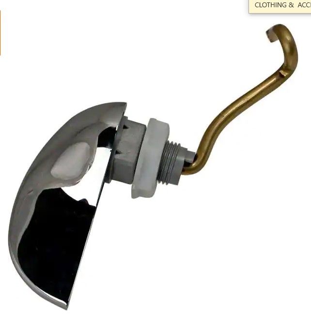 Photo 1 of 738473-0020A 4 in. Left Hand Metal Trip Lever in Chrome Finish for Cadet and Yorkville Pressure Assist Toilet Tanks