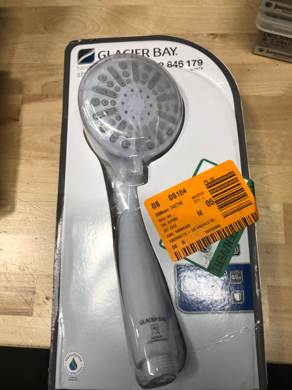 Photo 1 of 3-Spray 3.3 in. Single Wall Mount Handheld Adjustable Shower Head in White