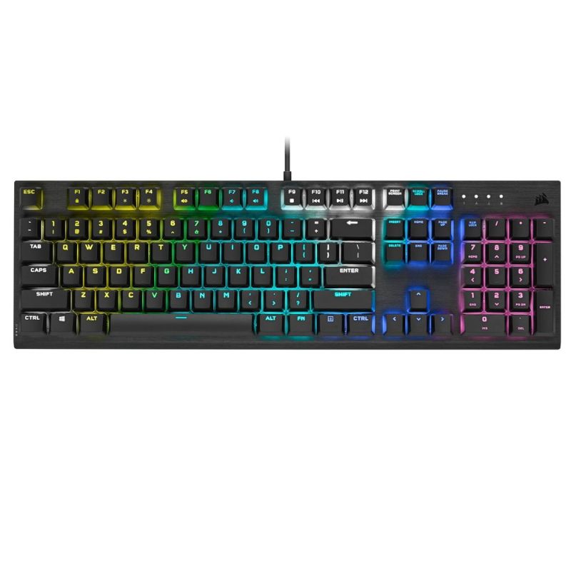 Photo 1 of Corsair K60 RGB PRO Mechanical Gaming Keyboard, CHERRY VIOLA, Black
