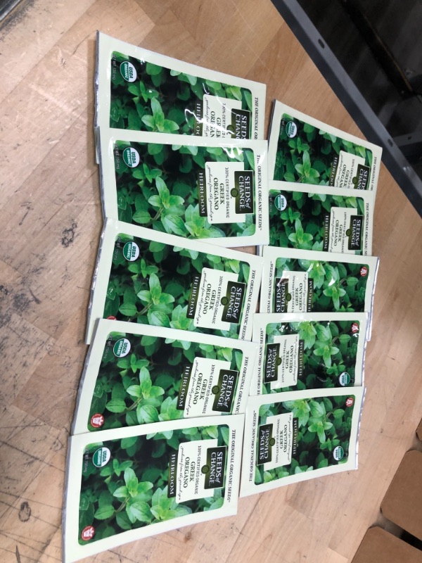 Photo 2 of ** NO  REFUNDS *** BEST BY :12/2022-Seeds of Change Organic Greek Oregano Seed
10 pack 